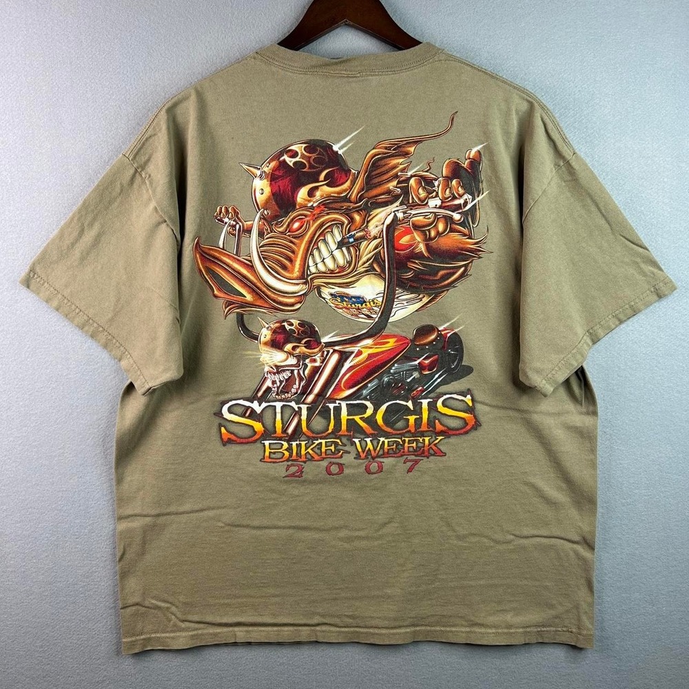 Sturgis 2007 Bike Week Motorcycle Biker Motorcycle Mens Tee Shirt XL